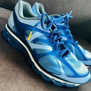 New Nike Air Max 2012 LAF Blue Royal Maize Mens US Size 8.5 US 42 EUR Livestrong